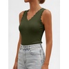 image:imageANRABESS Womens Summer V Neck Tank Tops Sleeveless SweatersArmy Green