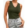 image:imageANRABESS Womens Summer V Neck Tank Tops Sleeveless SweatersArmy Green