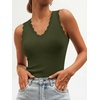 image:imageANRABESS Womens Summer V Neck Tank Tops Sleeveless SweatersArmy Green