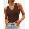 image:imageANRABESS Womens Summer V Neck Tank Tops Sleeveless SweatersChocolate Brown