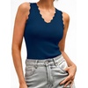 image:imageANRABESS Womens Summer V Neck Tank Tops Sleeveless SweatersDark Teal