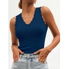 image:imageANRABESS Womens Summer V Neck Tank Tops Sleeveless SweatersDark Teal