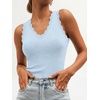 image:imageANRABESS Womens Summer V Neck Tank Tops Sleeveless SweatersLight Blue