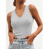 image:imageANRABESS Womens Summer V Neck Tank Tops Sleeveless SweatersLight Grey
