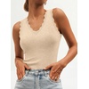 image:imageANRABESS Womens Summer V Neck Tank Tops Sleeveless SweatersParchment