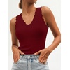 image:imageANRABESS Womens Summer V Neck Tank Tops Sleeveless SweatersWine Red
