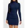 image:imageANRABESS Womens Sweater Dress Turtleneck Long Sleeve Fall Mini DressesNavy Blue