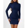 image:imageANRABESS Womens Sweater Dress Turtleneck Long Sleeve Fall Mini DressesNavy Blue