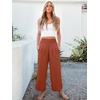 image:imageANRABESS Womens Wide Leg Palazzo Pants with PocketsBrick Red