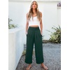 image:imageANRABESS Womens Wide Leg Palazzo Pants with PocketsDark Green