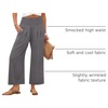 image:imageANRABESS Womens Wide Leg Palazzo Pants with PocketsDark Grey
