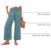 image:imageANRABESS Womens Wide Leg Palazzo Pants with PocketsLake