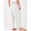 image:imageANRABESS Womens Wide Leg Palazzo Pants with PocketsWhite