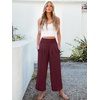 image:imageANRABESS Womens Wide Leg Palazzo Pants with PocketsWine Red