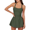 image:imageANRABESS Tennis Dress for Women Athletic Romper One Piece Shorts SummerOlive