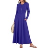 image:imageANRABESS Womens Fall Long Sleeve Casual Maxi DressRoyal Blue
