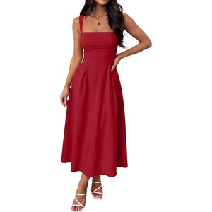 image:imageANRABESS Cocktail Dresses for Women Square NeckRed