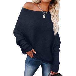 image:imageANRABESS Off The Shoulder Sweater Oversized Fall Going Out TopsNavy Blue