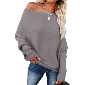 image:imageANRABESS Off The Shoulder Sweater Oversized Fall Going Out TopsPurple Taupe