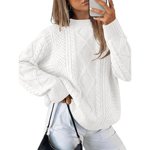 image:imageANRABESS Sweaters for Women Oversized Cable Knit Pullover Fall OutfitsWhite Cream