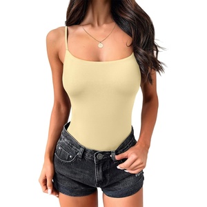 image:imageANRABESS Tank Tops for Women Summer Double Lined Sleeveless TopLemon