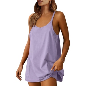image:imageANRABESS Women Athletic Dress Summer Tennis Workout Built in ShortsLight Purple