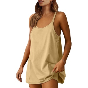 image:imageANRABESS Women Athletic Dress Summer Tennis Workout Built in ShortsLight Yellow