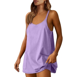 image:imageANRABESS Women Athletic Dress Summer Tennis Workout Built in ShortsPurple