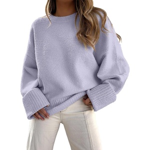 image:imageANRABESS Women Oversized Cozy Knit Sweaters 2026 Fall Fashion OutfitsBright Purple