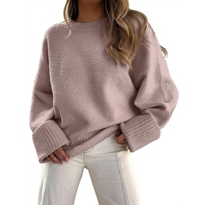 image:imageANRABESS Women Oversized Cozy Knit Sweaters 2026 Fall Fashion OutfitsGray Purple