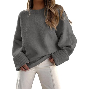 image:imageANRABESS Women Oversized Cozy Knit Sweaters 2026 Fall Fashion OutfitsGrey