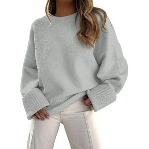 image:imageANRABESS Women Oversized Cozy Knit Sweaters 2026 Fall Fashion OutfitsLight Grey