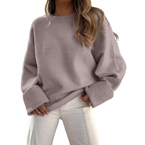 image:imageANRABESS Women Oversized Cozy Knit Sweaters 2026 Fall Fashion OutfitsLight Purple