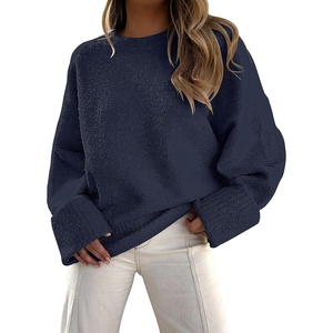 image:imageANRABESS Women Oversized Cozy Knit Sweaters 2026 Fall Fashion OutfitsNavy Blue