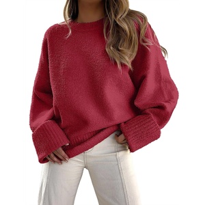 image:imageANRABESS Women Oversized Cozy Knit Sweaters 2026 Fall Fashion OutfitsRed