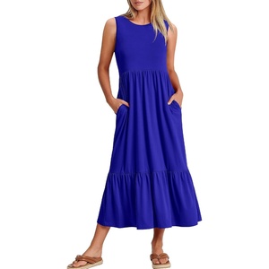 image:imageANRABESS Women Summer Sleeveless Maxi Dresses Casual Flowy Tiered SundressRoyal Blue
