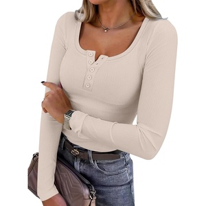 image:imageANRABESS Womens Long Sleeve Shirts Fall Henley TopNature