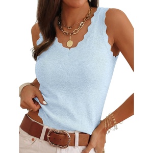 image:imageANRABESS Womens Summer V Neck Tank Tops Sleeveless SweatersLight Blue