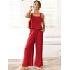 image:imageANRABESS 2 Piece Linen Set for Women Summer OutfitsRed