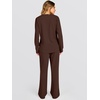 image:imageANRABESS 2 Piece Lounge Sets for Women Fall Travel OutfitRed Brown