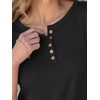 image:imageANRABESS 34 Sleeve Henley Tops for Women Button ShirtsBlack