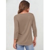 image:imageANRABESS 34 Sleeve Henley Tops for Women Button ShirtsKhaki