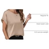 image:imageANRABESS Blouse for Women Dressy Casual Stain Top Short Sleeve ShirtsKhaki