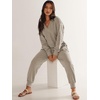 image:imageANRABESS Jumpsuits for Women 2026 Fall Pajamas OutfitsGrey Beige