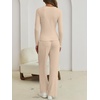 image:imageANRABESS Long Sleeve Lounge Pajama Sets for Women 2 PieceBeige