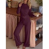 image:imageANRABESS Long Sleeve Lounge Pajama Sets for Women 2 PiecePurple