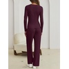 image:imageANRABESS Long Sleeve Lounge Pajama Sets for Women 2 PiecePurple