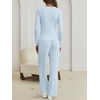 image:imageANRABESS Long Sleeve Lounge Pajama Sets for Women 2 PieceSky Blue