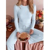 image:imageANRABESS Long Sleeve Lounge Pajama Sets for Women 2 PieceSky Blue