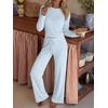 image:imageANRABESS Long Sleeve Lounge Pajama Sets for Women 2 PieceSky Blue